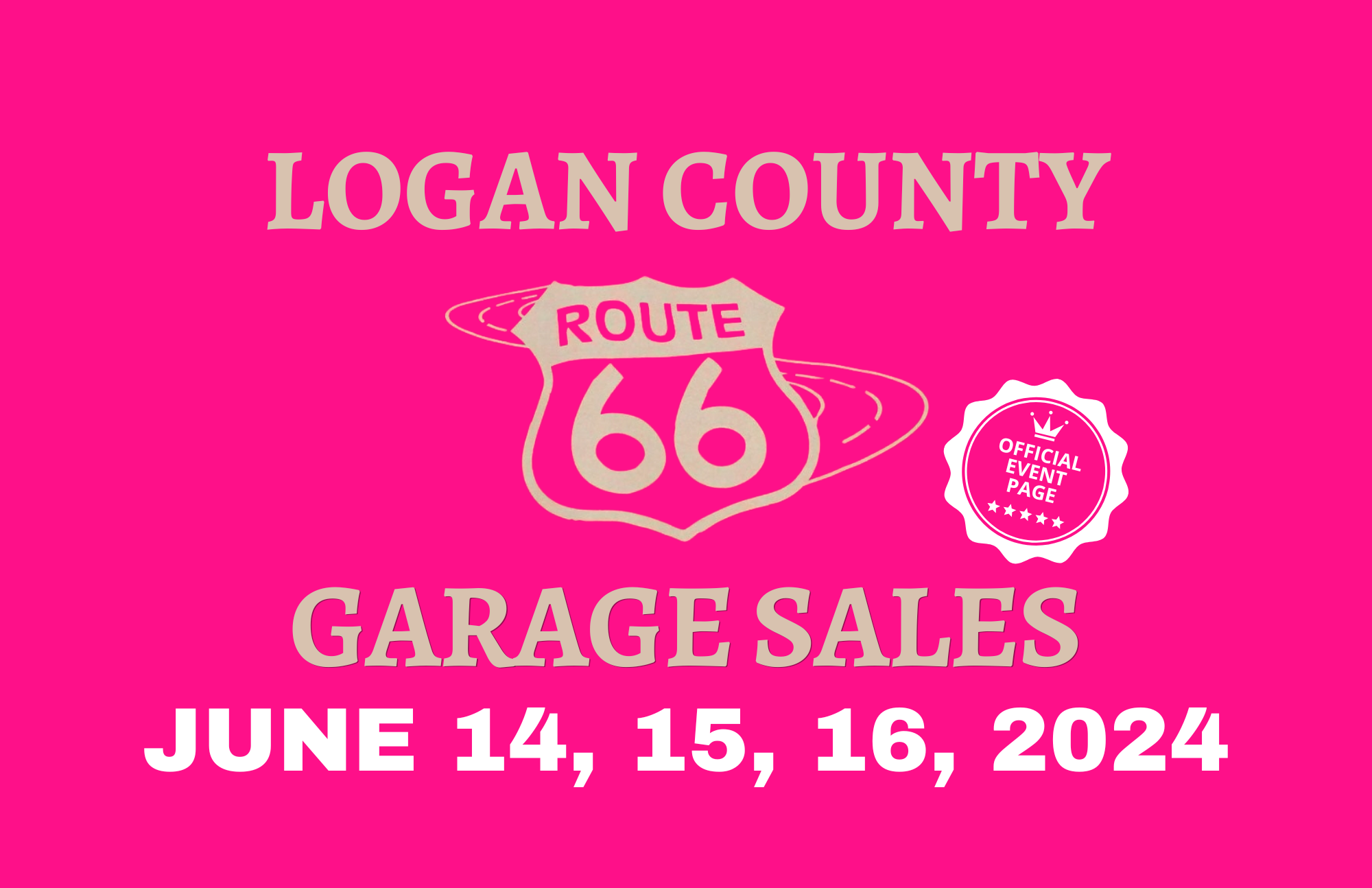 Route 66 garage sale Facebook Cover 5 5 in 17 11 in